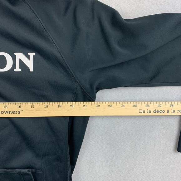 Burton Mens Sweater Small Black Crown Bonded Pullover Hoodie Snowboarding Logo - Picture 4 of 9